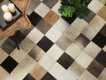 Teppich Kuhfell mehrfarbig 160 x 230 cm Patchwork Kurzflor SOKE