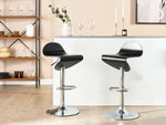 Set mit 2 Barstühlen LIVERPOOL drehbar Schwarz