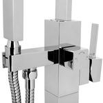 Freistehende Badewannenarmatur RIBBON Silber