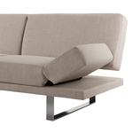 2-Sitzer Schlafsofa beige / silber YORK