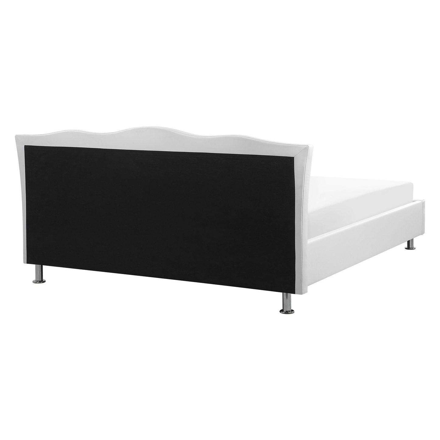 Bett mit Stauraum Kunstleder METZ 160 x 200 cm Weiss