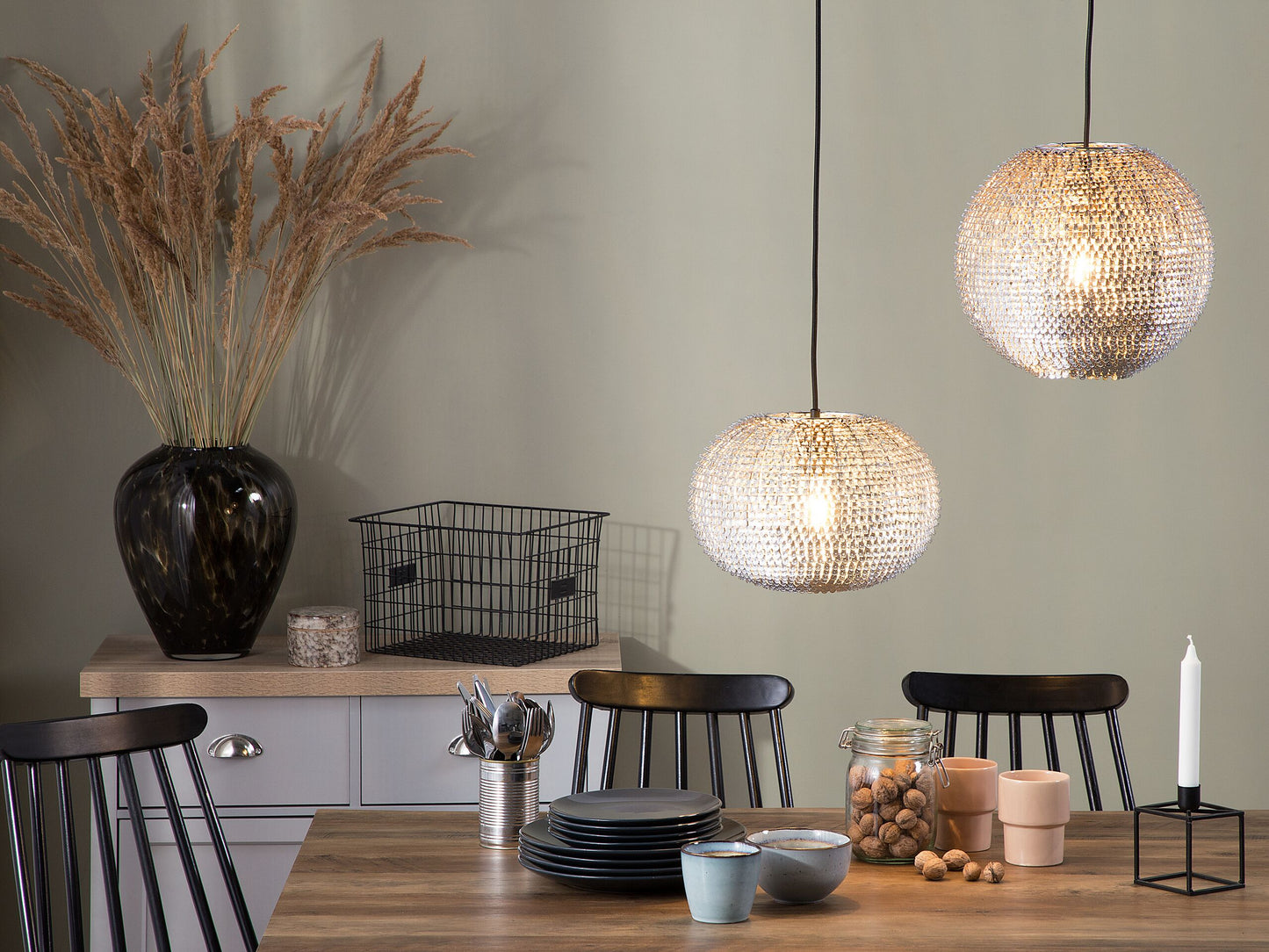 Hängelampe REINE Metall Silber