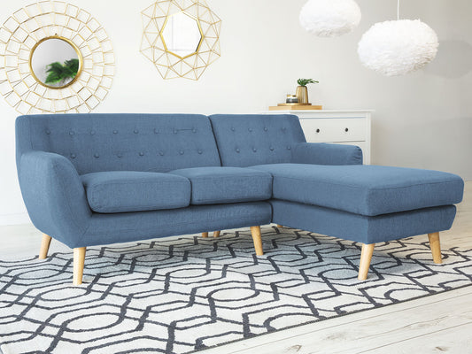 3-Sitzer Ecksofa blau linksseitig MOTALA