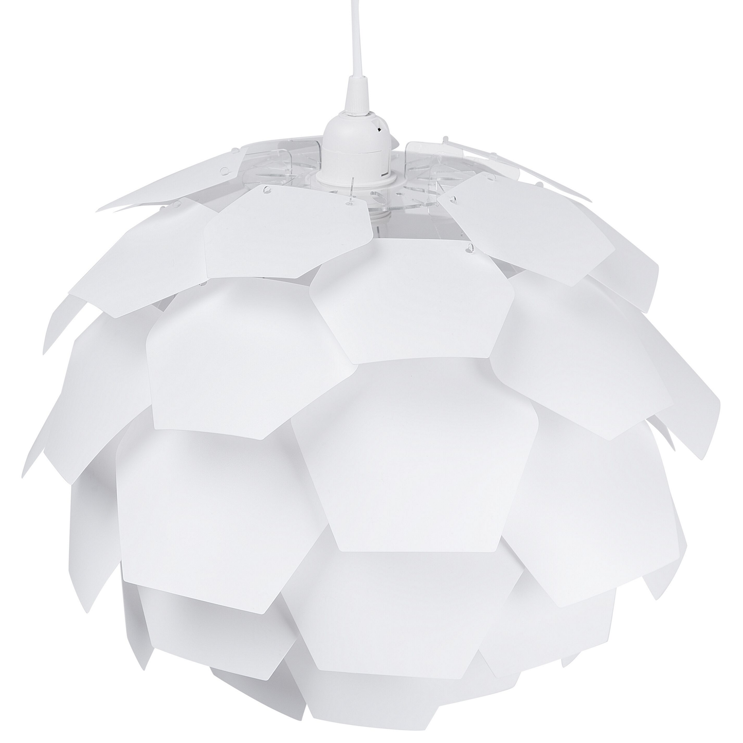 Hängelampe weiss Zapfenform SEGRE Gross