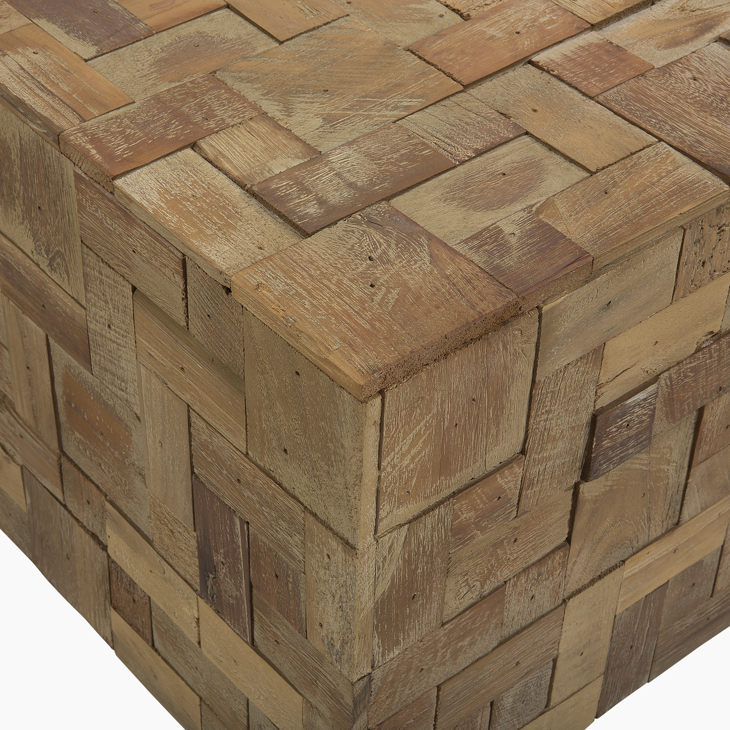 Couchtisch Teakholz hellbraun quadratisch 80 x 80 cm GAMBO