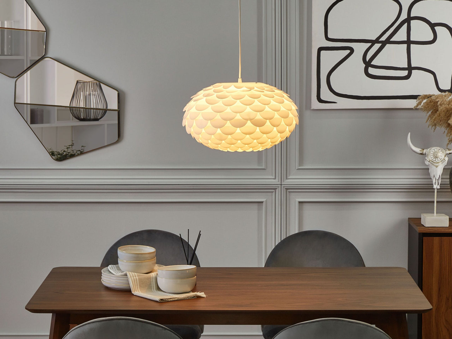 Hängelampe ERGES Weiss