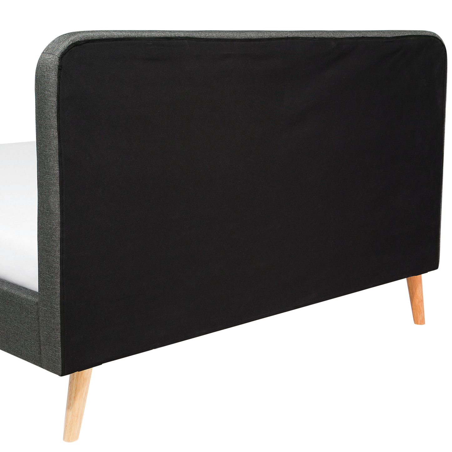 Bett mit Lattenrost Stoff RENNES 160 x 200 cm Dunkelgrau