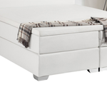 Boxspringbett Kunstleder PRESIDENT 180 x 200 cm Weiss