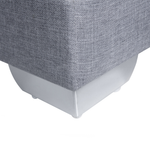 Boxspringbett Stoff PRESIDENT 180 x 200 cm Hellgrau