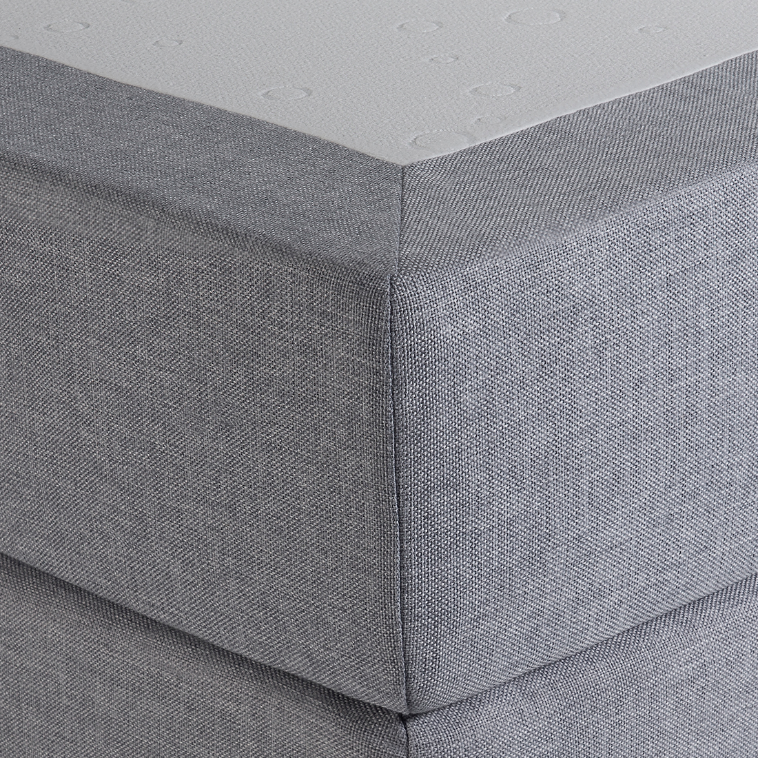 Boxspringbett Stoff PRESIDENT 180 x 200 cm Hellgrau