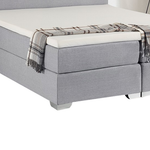 Boxspringbett Stoff PRESIDENT 180 x 200 cm Hellgrau