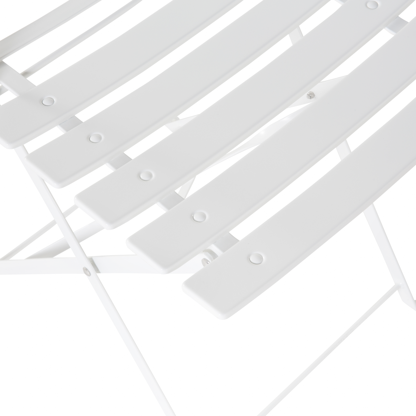 Bistro Set klappbar FIORI Metall Weiss