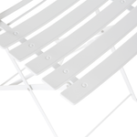 Bistro Set klappbar FIORI Metall Weiss
