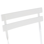 Bistro Set klappbar FIORI Metall Weiss