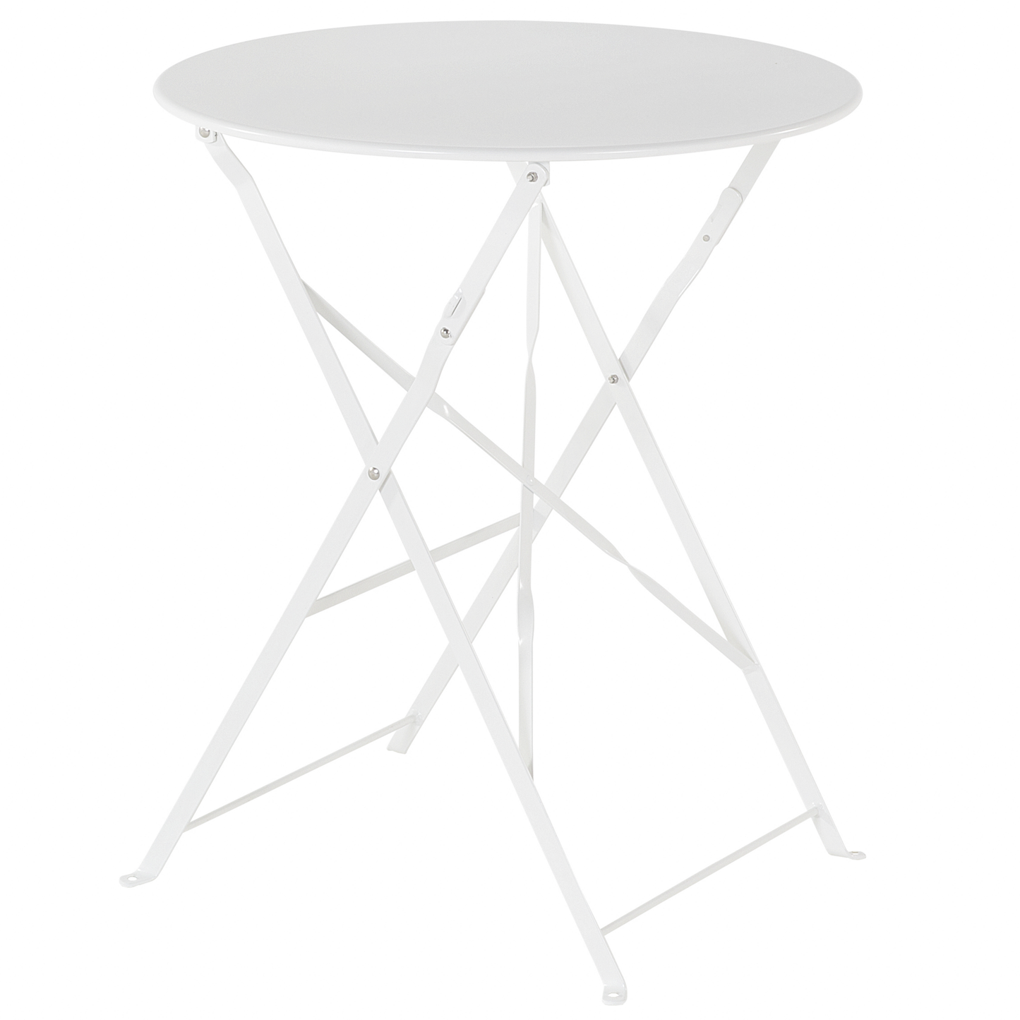 Bistro Set klappbar FIORI Metall Weiss