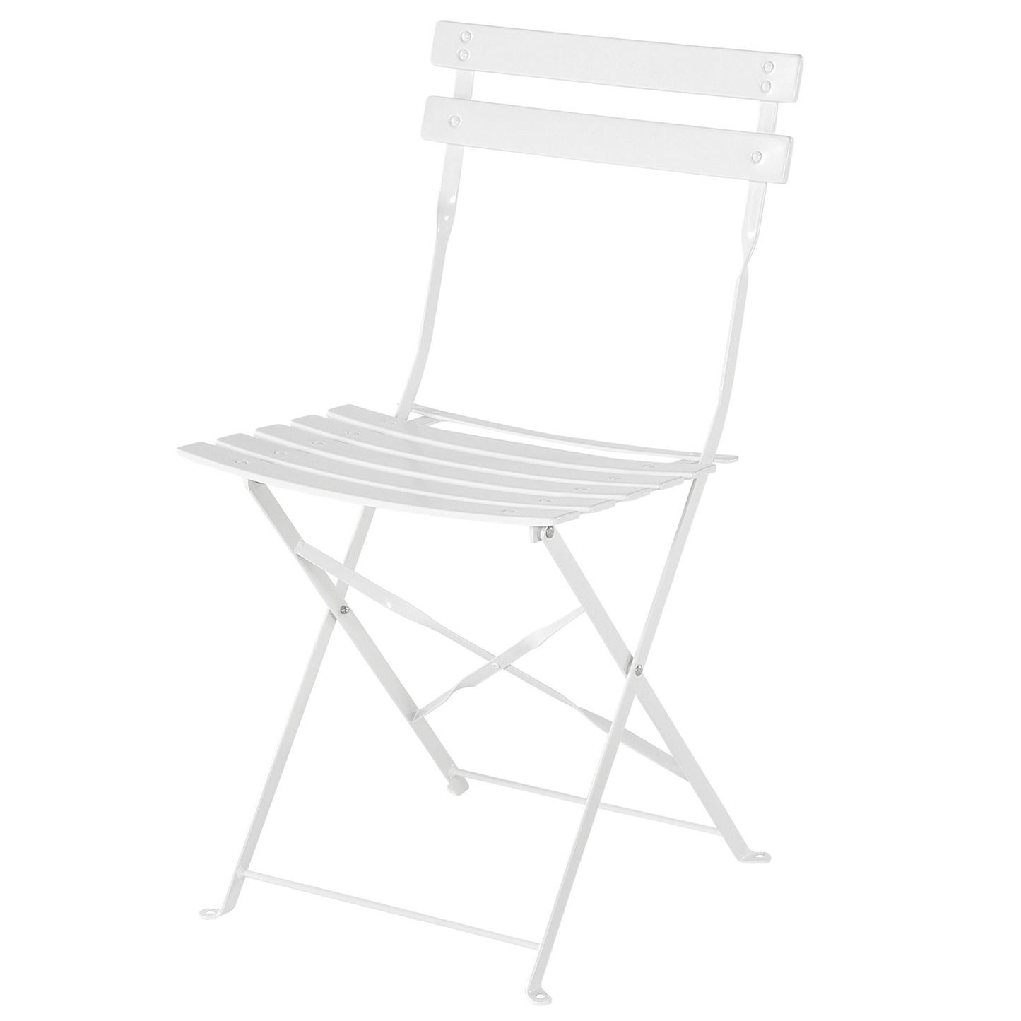 Bistro Set klappbar FIORI Metall Weiss