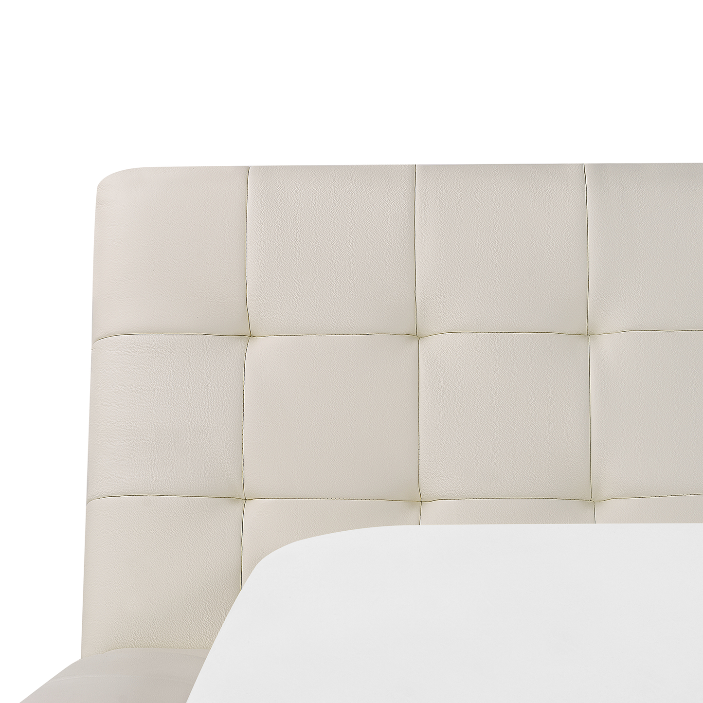 Lederbett weiss Lattenrost 180 x 200 cm LILLE