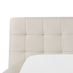 Lederbett weiss Lattenrost 180 x 200 cm LILLE