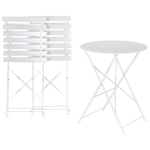 Bistro Set klappbar FIORI Metall Weiss