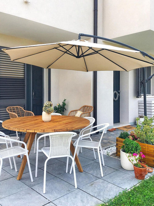 Ampelschirm ⌀ 300 cm helles beige RAVENNA II