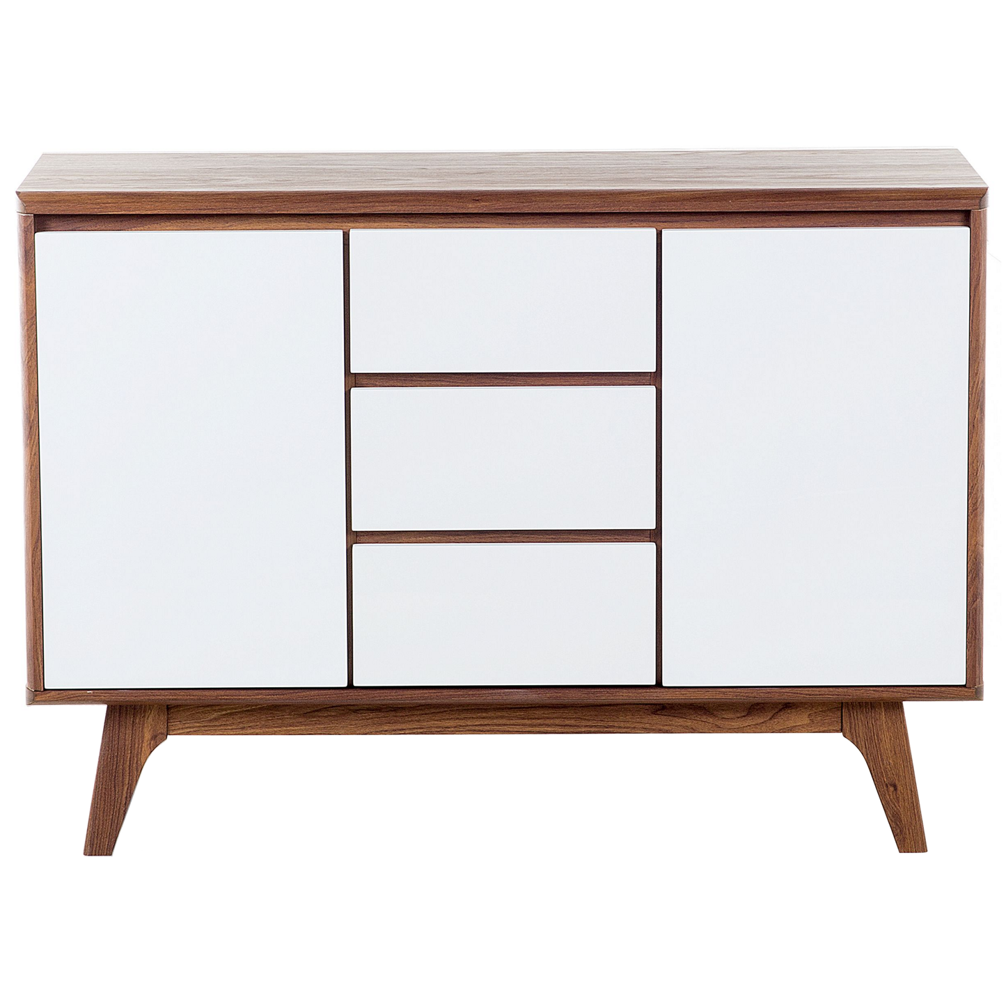 Sideboard braun / weiss 3 Schubladen 2 Schränke PITTSBURGH