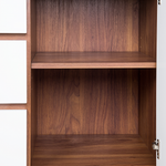 Sideboard braun / weiss 3 Schubladen 2 Schränke PITTSBURGH