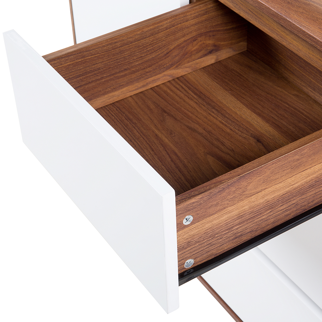Sideboard braun / weiss 3 Schubladen 2 Schränke PITTSBURGH