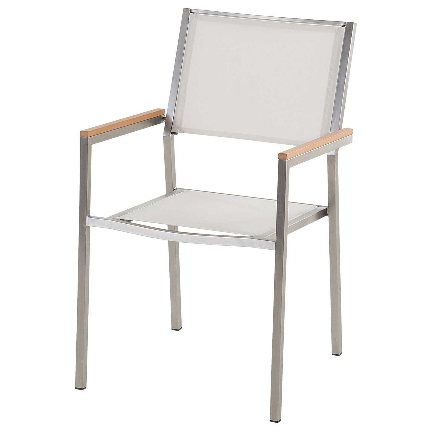 Gartenmöbel Set 6-Sitzer GROSSETO Granit Polierter Schwarz / Weiss