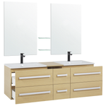 Badmöbel Set heller Holzfarbton MADRID