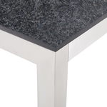 Gartenmöbel Set 6-Sitzer GROSSETO Granit geflammter Schwarz / Weiss