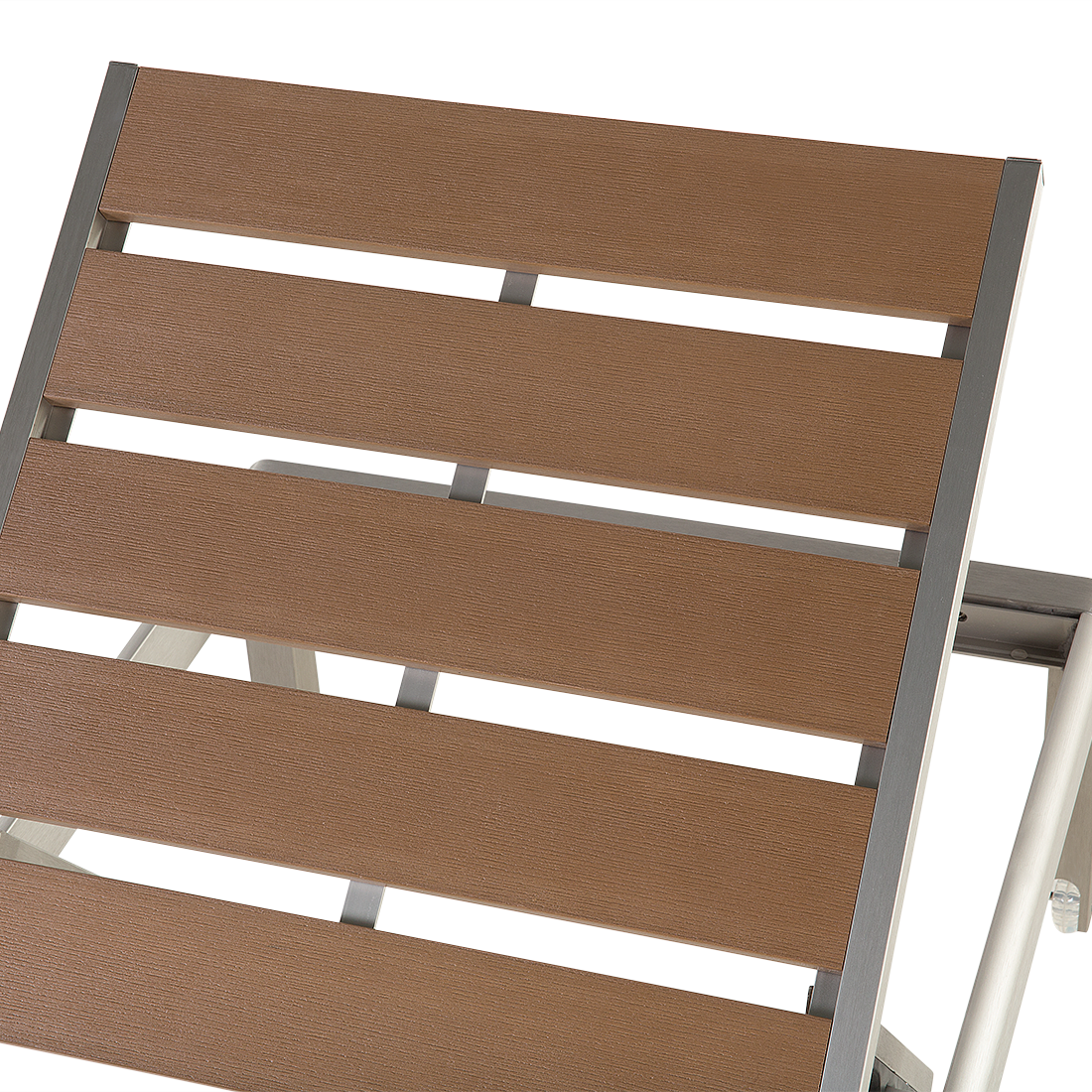 Gartenliege Kunstholz hellbraun / silber NARDO