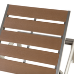 Gartenliege Kunstholz hellbraun / silber NARDO