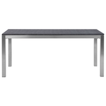 Gartentisch GROSSETO 180 cm 90 cm geflammter Granit Graphitgrau