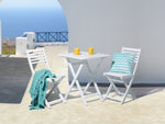Bistro Set klappbar FIJI Holz Weiss