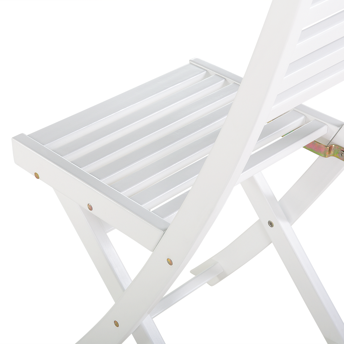 Bistro Set klappbar FIJI Holz Weiss