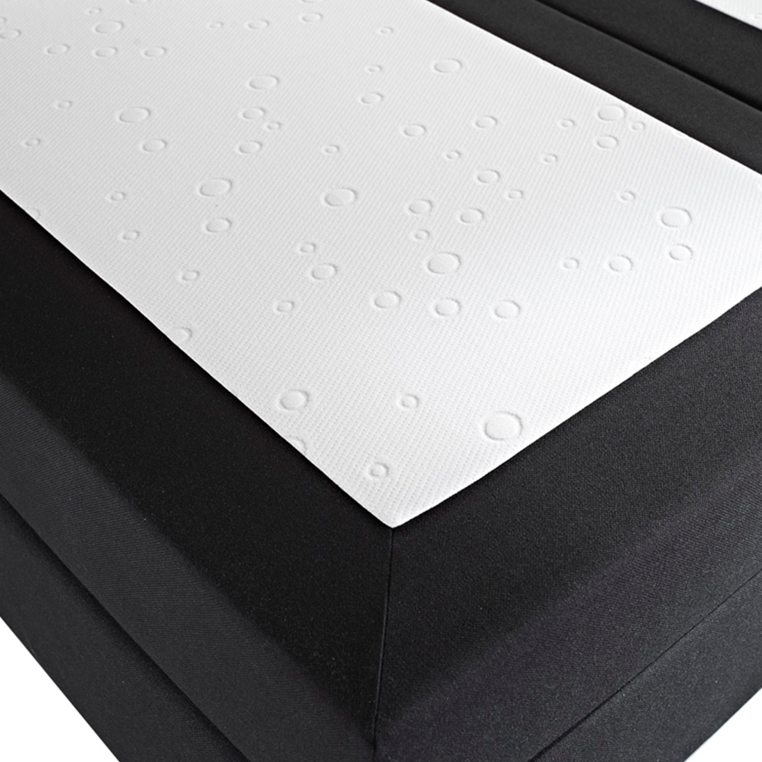 Boxspringbett Stoff PRESIDENT 180 x 200 cm Schwarz