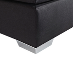 Boxspringbett Stoff PRESIDENT 180 x 200 cm Schwarz