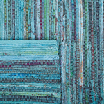 Teppich Baumwolle blau 160 x 230 cm Kurzflor MERSIN