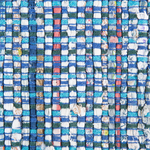 Teppich Baumwolle blau 140 x 200 cm Kurzflor BESNI