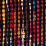 Teppich Baumwolle bunt-schwarz 140 x 200 cm abstraktes Muster Kurzflor BARTIN