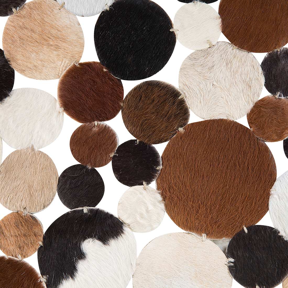 Teppich Kuhfell braun ⌀ 140 cm Patchwork Kurzflor SORGUN