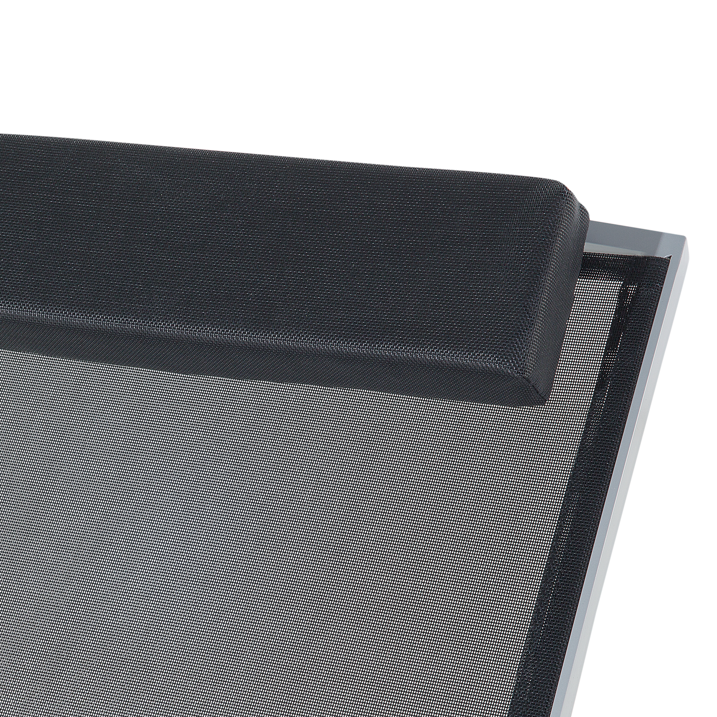 Gartenliege Aluminium Textilbespannung schwarz CATANIA II