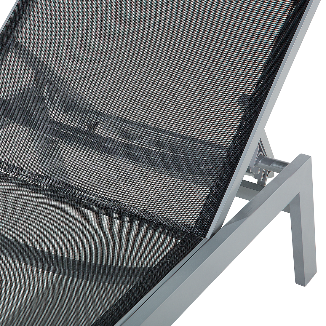 Gartenliege Aluminium Textilbespannung schwarz CATANIA II