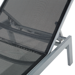 Gartenliege Aluminium Textilbespannung schwarz CATANIA II