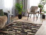 Teppich Kuhfell braun-gold 160 x 230 cm Patchwork Kurzflor ARTVIN