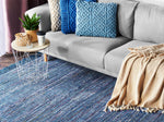 Teppich Baumwolle blau 140 x 200 cm Kurzflor BESNI