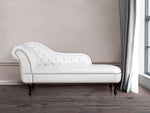 Chaiselongue Kunstleder weiss linksseitig NIMES