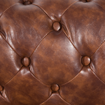 Sessel CHESTERFIELD Kunstleder Goldbraun