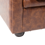 Sessel CHESTERFIELD Kunstleder Goldbraun