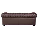 Sofa Leder braun CHESTERFIELD